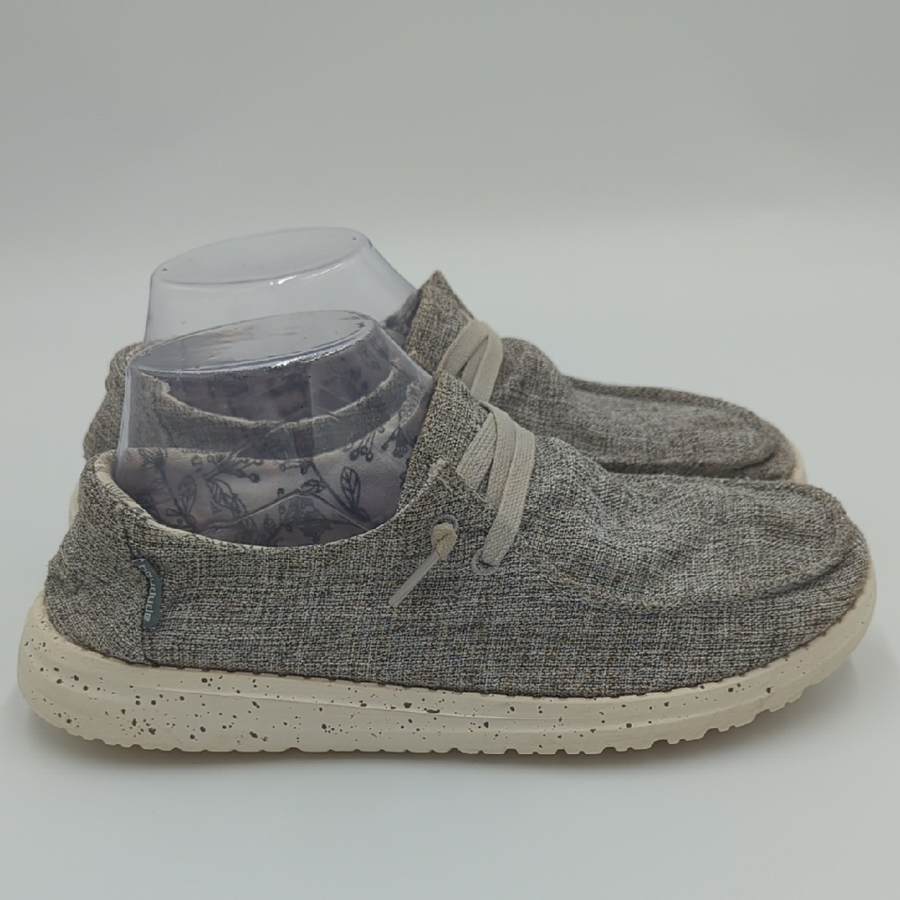 Hey Dude Women's Wendy Gray Slip On 7 Casual Lightweight comfort sneakers beach
